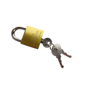 Candado Hierro Bronceado / Cilindro De Bronce - 40 mm