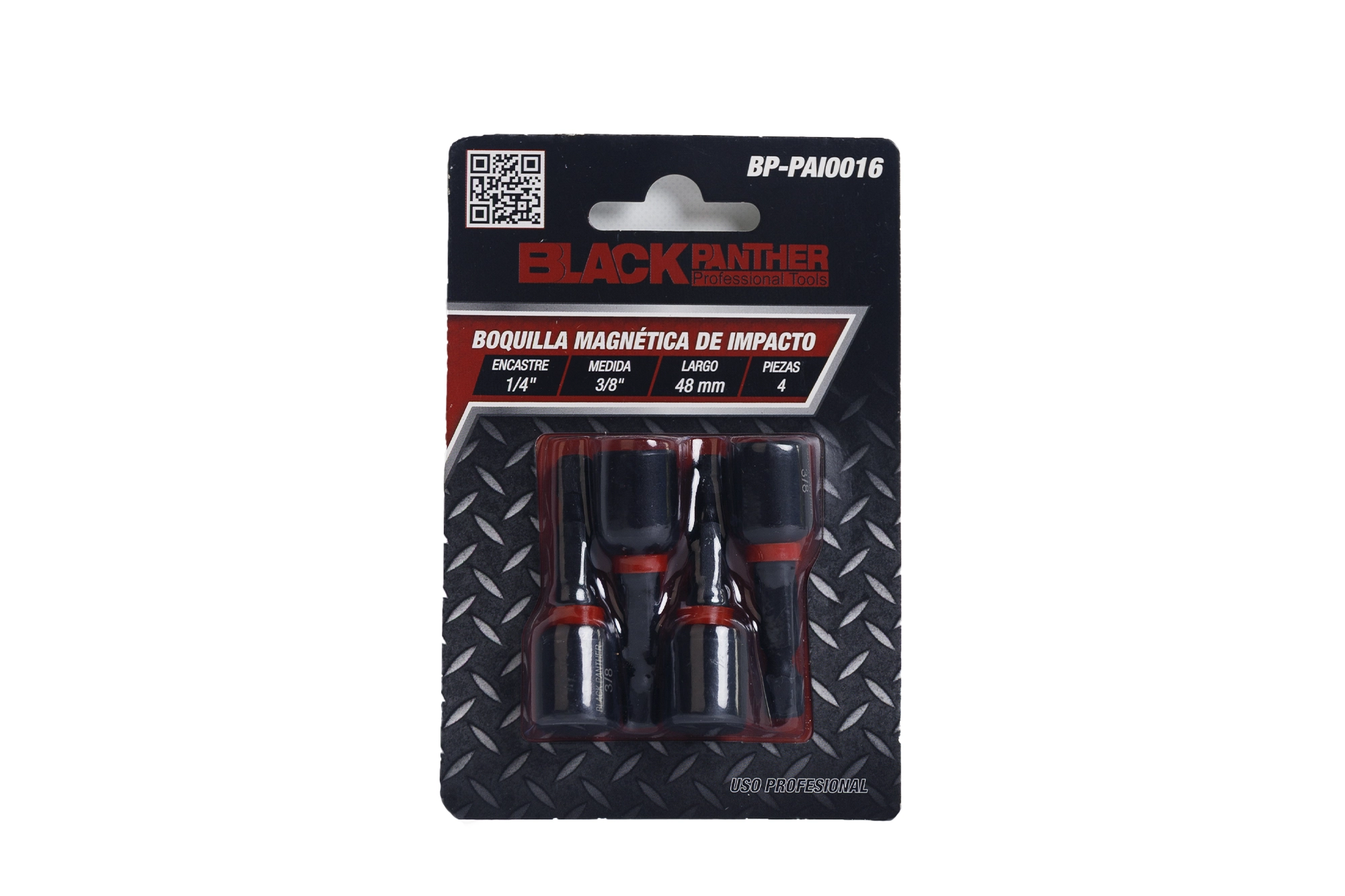 Boquillas Magnéticas de Impacto 1/4" - 3/8" - 48 mm - 4 un