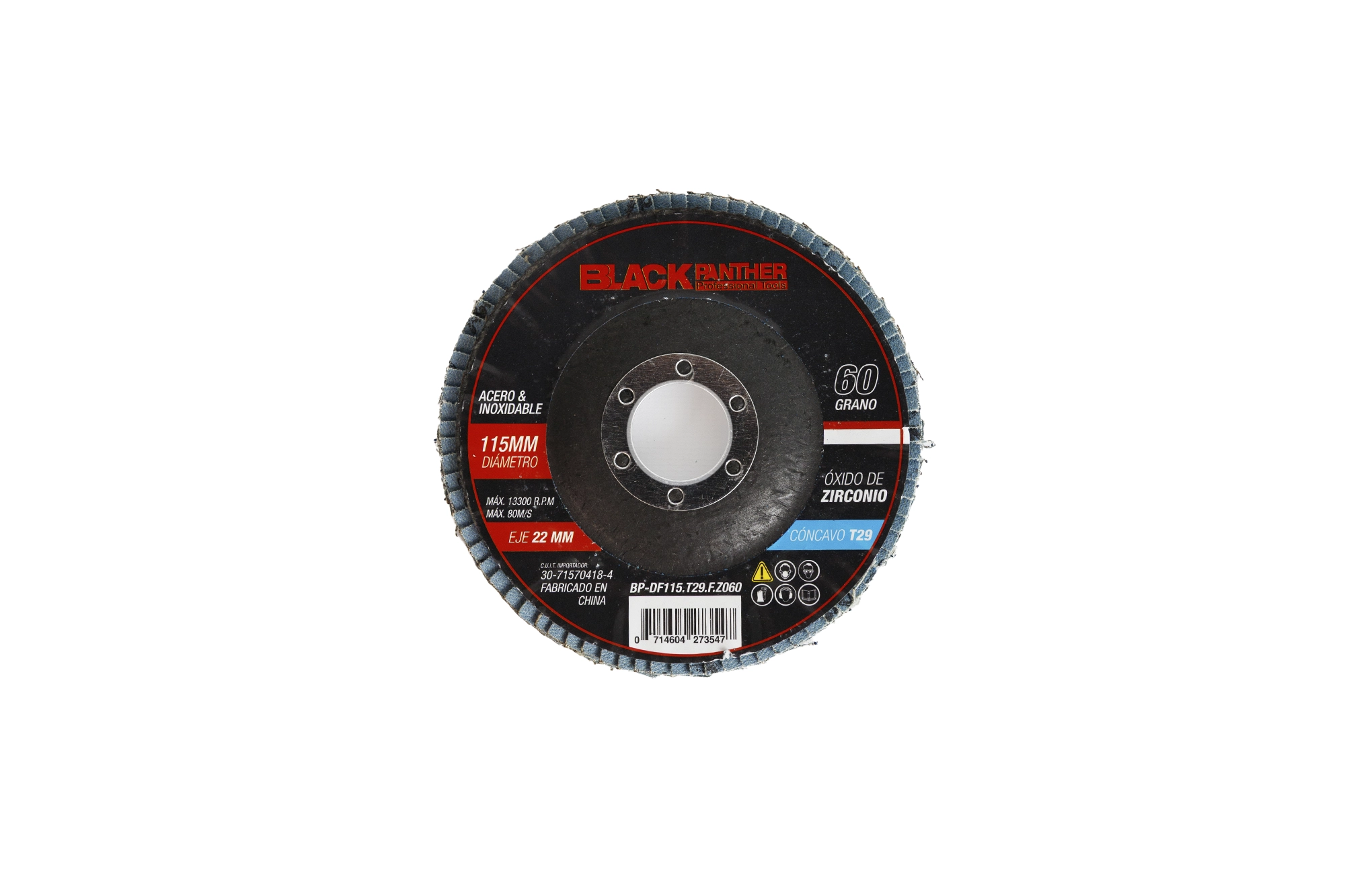 Disco Flap de Zirconio - Cóncavo (T29) - Fibra Z60