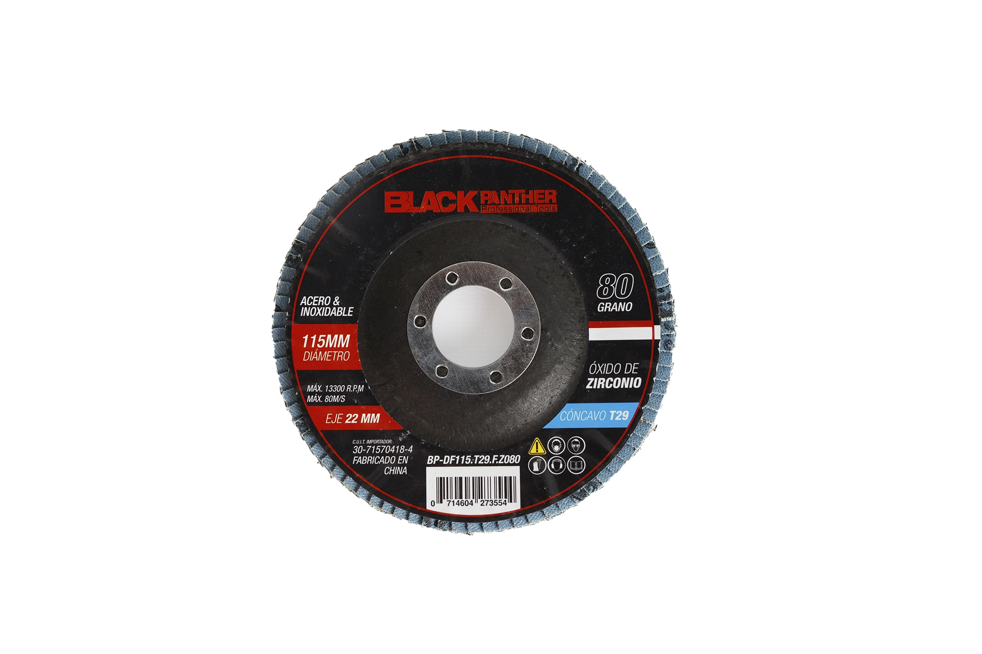 Disco Flap de Zirconio - Cóncavo (T29) - Fibra Z80