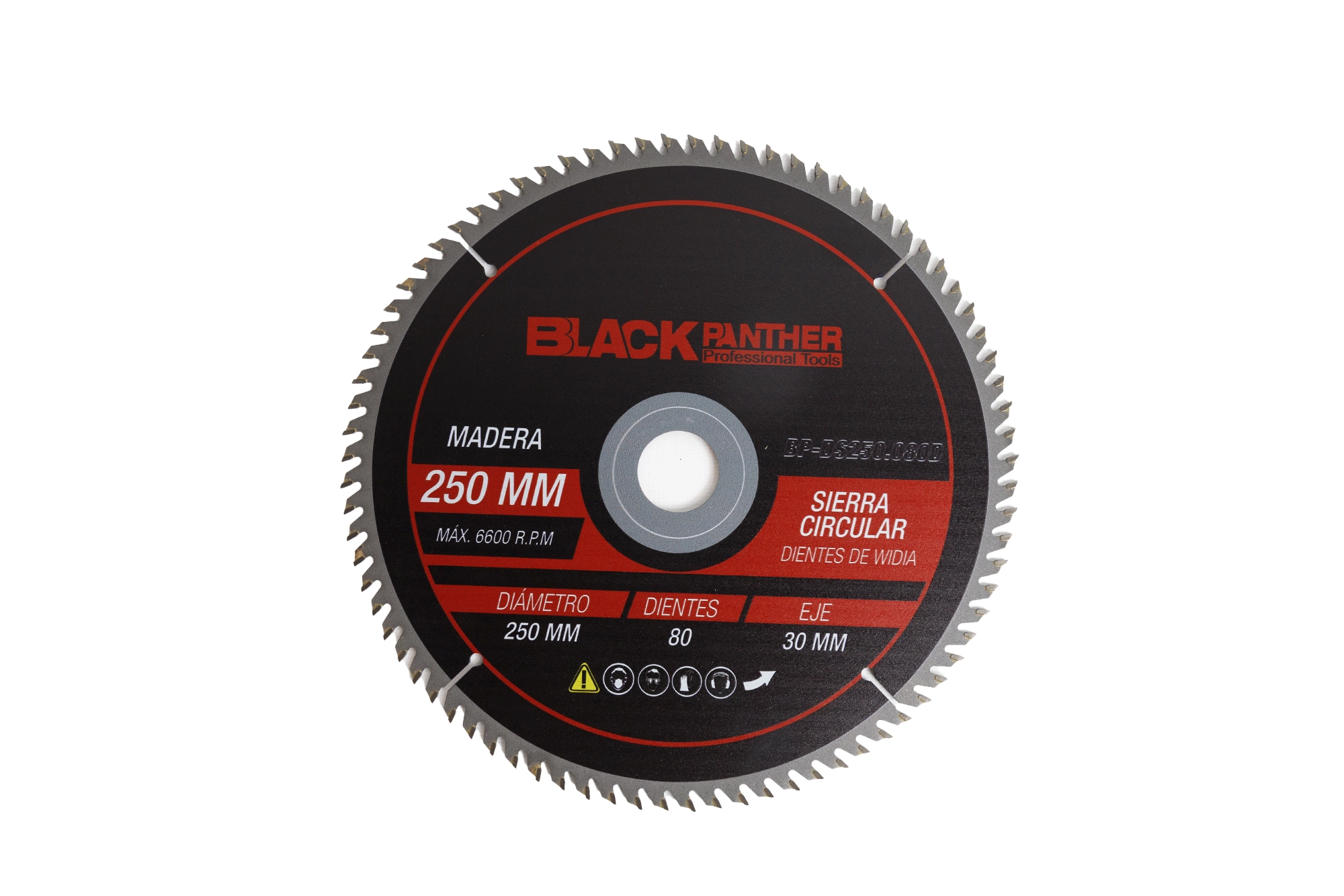 Disco de Sierra Circular 250 mm - Madera - 80 Dientes